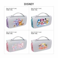 迪士尼 8 新货精品动漫PU翻盖三色手提笔袋