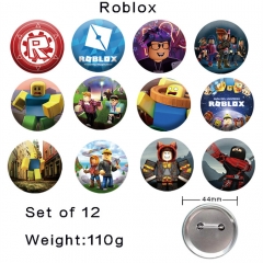 （12个一套） Roblox 精品动漫马口铁徽章胸章 44MM
