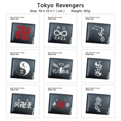 东京复仇者 新货精品动漫周边pu对折黑皮钱包卡包零钱包