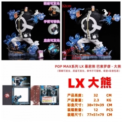 （带电）LX MAX系列 暴君熊 巴索罗缪·大熊 高32cm 重2.3kg 12个装箱、眼睛 底座可发光 拿书手臂可替换 吸塑+彩盒