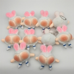 10个一套 创意兔子屁股毛绒玩具公仔包包钥匙扣挂件