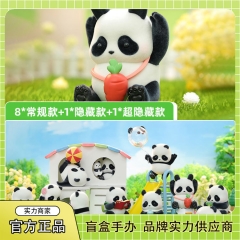 正版Panda Roll幼稚园系列盲盒熊猫花花果赖福宝周边儿童礼物批发