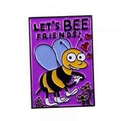 卡通辛普森灵感徽章让我们成为朋友情人节胸针搞笑蜜蜂双关语别针