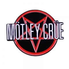 克鲁小丑乐团 Mötley Crüe胸针有趣的乐队金属徽章学生书包别针