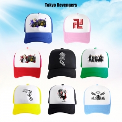 东京复仇者 新货精品动漫周边彩色印花网帽棒球帽