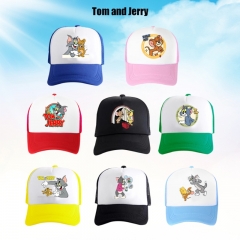 猫和老鼠 新货精品动漫周边彩色印花网帽棒球帽