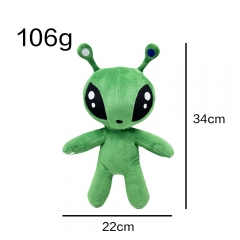跨境新品AFTONSPARV green alien plush绿色外星人毛绒玩偶公仔