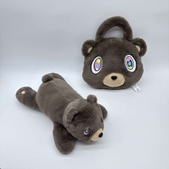 跨境新款 kanye bear pillow plush侃爷泰迪熊 公仔毛绒玩具抱枕