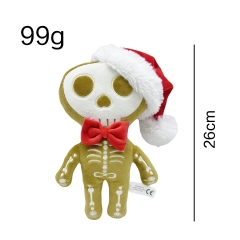 新品Zombie Skeleton Plush万圣节圣诞节骷髅姜饼人毛绒公仔玩偶