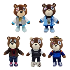 跨境新品Kanye teddy bear 侃爷同款泰迪熊毛绒玩具公仔玩偶