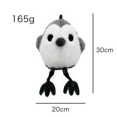 跨境新品piper plush 灰色小企鹅玩偶毛绒玩具公仔