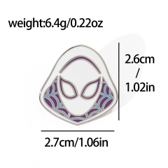 卡通创意影视人物蜘蛛侠胸针纵横宇宙女蜘蛛侠格温金属徽章配饰