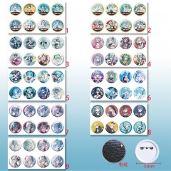 9款初音58mm8个装布纹胸针