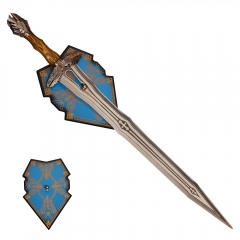 魔戒指环王霍比特人3之五军之战索林橡木盾手持剑cos道具