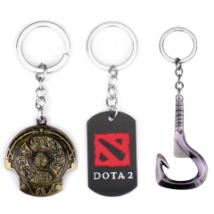 DOTA2刀塔不朽盾牌钥匙扣挂件游戏周边屠夫钩子钥匙链汽车挂饰