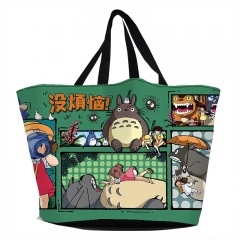 卡通宫崎骏动画片龙猫印花背包学生个性百搭手提包大容量