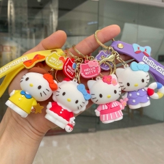 HelloKitty钥匙扣可爱三丽鸥KT猫书包挂件汽车钥匙链娃娃机小礼品