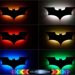 (带电)跨境爆款3D创意蝙蝠侠LED夜灯壁灯家饰床头灯超级英雄气氛标志灯