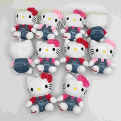 10个）13cmhello kitty毛绒玩具公仔包包挂件卡通猫咪玩偶钥匙扣