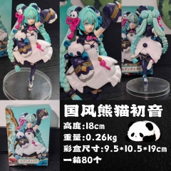 国风熊猫初音，高度：18cm，重量：0.26kg，彩盒尺寸：9.5X10.5X19cm，一箱80个