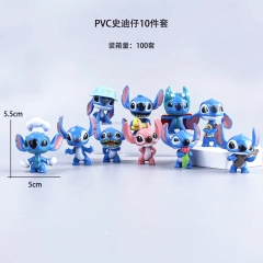 PVC史迪仔10件套蛋糕装饰摆件星际宝贝史迪奇动漫手办公仔扭蛋