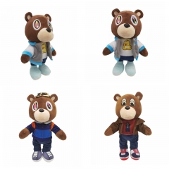 跨境新品 Kanye teddy bear 侃爷同款泰迪熊毛绒玩具公仔玩偶