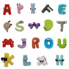 跨境新品Alphabet Lore字母传说毛绒抱枕公仔儿童启蒙教育玩偶