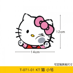 小号）卡通KT猫Hello Kitty汽车贴纸撞打玻璃贴花乙烯基贴纸