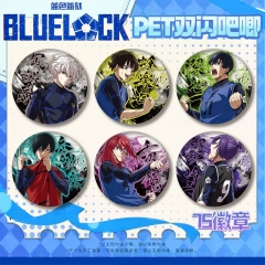 蓝色监狱PET双闪吧唧徽章蓝色禁区BLUE LOCK75镭射胸章马口铁谷子