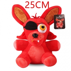 25CM 玩具熊的五夜后宫Five Nights at Freddy's狐海盗霍斯Foxy the Pirate Fox毛绒公仔布偶玩具10英寸