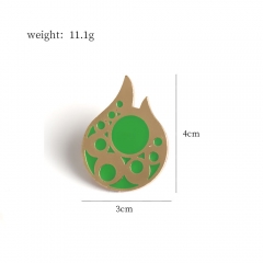 游戏周边塞尔达传说耐力图案标志胸针创意火焰造型合金服装配饰