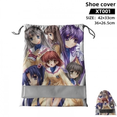 XT001 clannad 动漫 鞋套 42×33cm   36×26.5cm   面料工艺：牛津布，有手提带、拉链