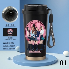 blackpink 黑色不锈钢咖啡杯