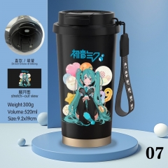 初音 黑色不锈钢咖啡杯