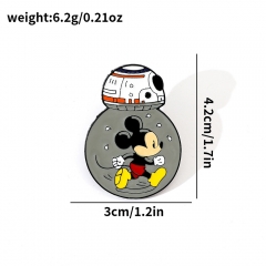 欧美卡通影视米奇胸针米老鼠飞船造型合金滴油胸针配饰别针装饰品