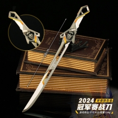 瓦罗兰特周边 2024冠军赛战刀幻影直刀武器模型合金玩具摆件28cm