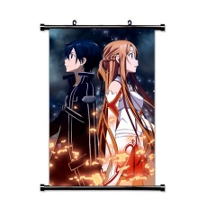 刀剑神域动漫布挂画 日本动漫挂画海报 卷轴挂画Sword Art Online